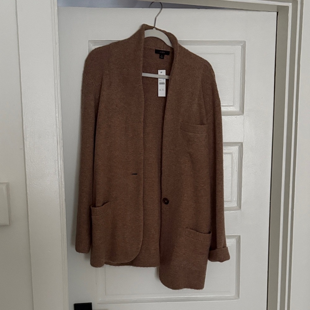 J. Crew Women's Tan Blazer Cardigan